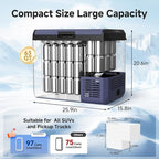 BODEGA COOLER 12v Car Refrigerator, 63QT(60L) IPX4 Waterproof Electric Cooler, APP Control Car Fridge with 12/24V DC 110-240V AC, -4℉~68℉, Portable Freezer for Truck Van RV Camping, Travel,Home