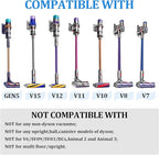 Dryer Vent Lint Vacuum Atttachments Kit and Crevice Tool for Dyson Gen 5 V15 V12 V11 V10 V8 V7 Detect Outsize Slim Absolute Cyclone Vacuum Cleaner Nozzle Flexible Dryer Lint Remove Hose Cleaner Kit