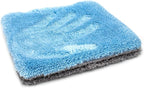 Autofiber Flat Out Microfiber Car Wash Pad - Pack of 4, Blue/Gray (9 inch x 8 inch)