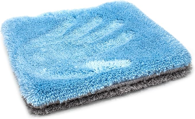 Autofiber Flat Out Microfiber Car Wash Pad - Pack of 4, Blue/Gray (9 inch x 8 inch)