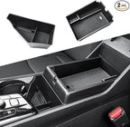 2PCS Center Console Organizer & Armrest Storage Box Compatible with 2023-2025 2026 Kia Sportage Hybrid/Plug-in Hybrid Accessories (with Rotary Type Transmission ONLY), ABS Middle Console Insert Tray