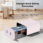 45W Dual Port Super Fast Charger with Long USB C to C Cable 10ft,Type C Wall Charger Block and Android Phone Charging Cord for Samsung Galaxy S26 Plus/S25 Ultra/S25+/S24+/S23+/S22+/S21/S20/Note 20/10+