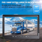 eRapta Wireless Backup Camera System AWX101, Stable Signal 10'' HD with Quad Split Monitor Recording, IP69K Rear View Camera for Truck Trailer Van etc