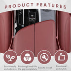 2PCS Car Seat Gap Filler Organizer, Upgrade Car Gap Filler with Fill and Storage Function for Storing Phones Keys Cards, Universal No Drop Seat Guard for Cars (Red)
