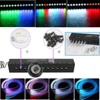 AZIMOM 16W Twinkle & Sound Activate 600pcs*0.03in*13.1ft Fiber Optic Starlight Headliner Kits+RGB Meteor Shooting Star,APP& Remote Control Light Engine End Glow Fiber Strands Home Car Ceiling Décor