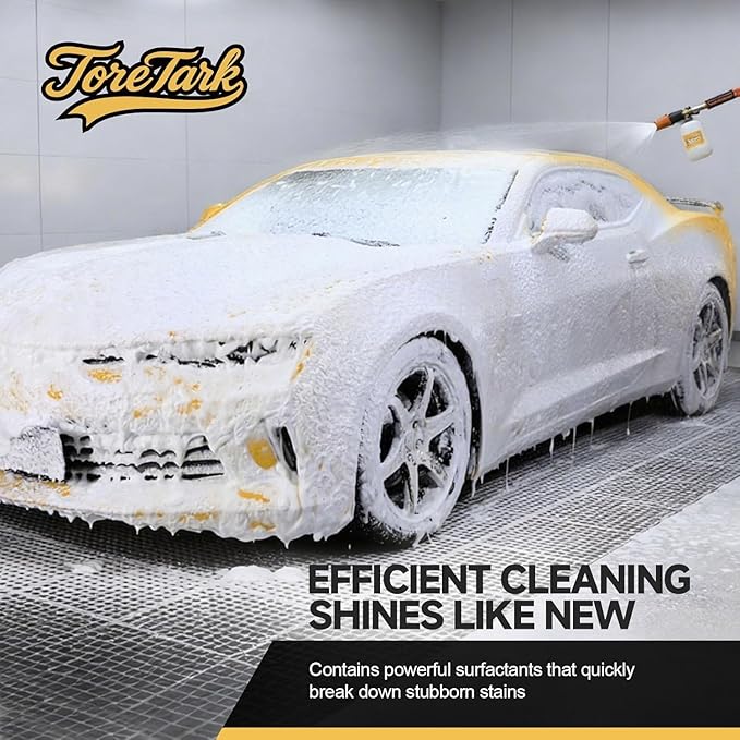 toretark Car Cleaning Kit with Car Wash Soap, Wheel & Tire Cleaner, Interior Car Cleaner Kit & Microfiber Mitt – Interior and Exterior, Basic Car Wash Kit, Auto Cleaning for Sedans SUVs Trucks