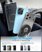 Magnetic Phone Holders for Your Car [89+LBS Suction & 3200gf Magnetic] Magsafe Car Phone Mount, Vacuum Suction Cup Car Mount for iPhone 17 Pro Max Mens Gifts for Birthday Anniversary Father Day