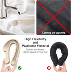Givifive Car Seat Gap Filler Set of 2, Soft Foam Multifunctional Seat Side Gap Filler with Organizer & Hook Function, 3in1 Gap Stopper Universal Fit Car SUV Truck Fill The Gap Between Seat & Console