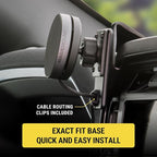 Scosche Qi2 Wireless MagSafe Car Mount Charger, 15W Magnetic Cell Phone Holder for Car with AMPS Mounting Plate for ProClip Vehicle Specific Mount Bases Compatible with iPhone, Samsung