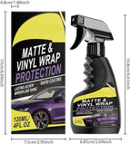 Car Interior Cleaning Spray - 120ml Matte Coating Hydrophobic UV Protection - Car Wrap Cleaner Detailer - for Stain Dust Oil Film Removal, Door Panel Seat Rubber Wheels