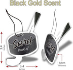 Hockey Car Air Freshener by HookUp - 50 Pack - Black Gold Scent (Extra Strong) | Unique Hockey Gift for Players, Coach, Fans | Hanging Car Accessory with Long Lasting Fresheners Smell
