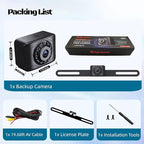 X1 Ntsc Backup Camera for Car License Plate Reverse Cam, IP69 Waterproof Rearview Camara de Reversa de Auto Clear Night Vision, 149 Degree Wide View Angle - NTSC 12V