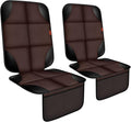 XHYANG Car Seat Protector 1 Pack Car Seat Cushion Mat Thickest Padding,Waterproof 600D Fabric Car Seat Covers for Non-Slip Backing Mesh Pockets for Baby and Pet (Brown, 2 Pcs)