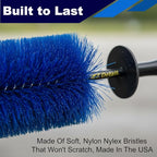 EZ Detail Big and Little Brush Combo - Wheel Rim Cleaner for Cars, Bike, Trucks, Motorcycle, and Other Vehicles - Non-Scratch Auto Detailing Tool, Easily Reaches Nook and Crannies