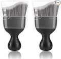 Amrules 2 PCS Car Interior Detailing Brush, Auto Car Dusting Brushes, Soft Bristles Duster Removal Cleaning Tool for Dashboard Interior, Exterior, Skylight, Leather, Dust Brush, Dark Gray