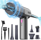 7000Pa Mini Car Vacuum: 4-in-1 handheld vacuum cordless & Compressed Air Duster & Inflator Pump, 3-Speed Portable High Power Cleaning Kit for Car Detailing, Computer Keyboard, Sewing Machine, Office