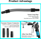 GOCCIDA 2IN1 Car Interior Detailing Air Blow Gun & vacunm Gun with Adjustable Air Flow Nozzle,Cleaning Gun Quickly Blasts Dirt and Dust from Surface Works with Air Compressor(Upgrade Rotate Tube)
