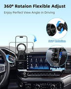 PZK Car Phone Mount for 2022-2025 2026 Chevrolet Silverado 1500/GMC Sierra 1500 LT/RST/ZR2/LTZ/LT Trail Boss/High Country Accessories 13.4-Inch Screen Compatible with MagSafe Chevy Car Phone Holder