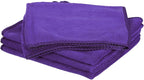 HARFINGTON 4 Pack Microfiber Cleaning Cloth, 16" x 16" Multi-Functional Cleaning Towels Reusable Absorbent Rags for Car Wash Kitchen Household Window Clean, Purple