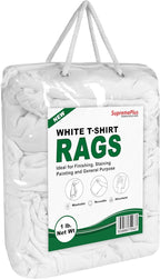Premium White T-Shirt Cleaning Rags (1 lb. Bag) – White Cotton Rags for Cleaning, Staining, Painting, Oil, Grease & Dust Removal – Shop rag Bulk for Multipurpose use