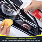 Car Clay Bars Auto Detailing and Clay Synthetic Lubricant Kit with 4 PCS Clay Bars, Clay bar Lubricant Tablets 10 Pack, Spray Bottle and Microfiber Towel for Car Detailing Cleaning