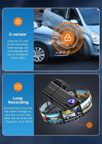 Dash Cam, 2.5K WiFi Dash Camera for Cars, E-YEEGER Mini Dashcam with App, Front Car Camera, G-Sensor, Loop Recording, Night Vision, 24H Parking Mode, 32G SD Card Included, Support 256GB Max