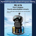 Robot Intelligent Aromatherapy Machine, Smart Cute Robot Car Air Freshener - Fine Spray/Fillable/Four-Gear Adjustment/Vibration Sensing/On-Off/Large Capacity Long-Lasting Fragrance/V1 (Black, Cologne)