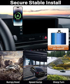 Car Phone Holder for 2025 2026 KIA Carnival/Carnival EV Accessories Apply to 12.3 Inch Touchscreen 15W Fast Wireless Charger Screen Fixed Clip HandsFree Cell Phone Mount 360° Rotation