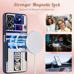 for Moto G Power 5G 2024 Case - Compatible with MagSafe Women Girls Boys Cute Magnetic Phone Cover Cool Blue Unique Heavy Duty Shockproof Design for Motorola Moto G Power 5G 2024 Cases