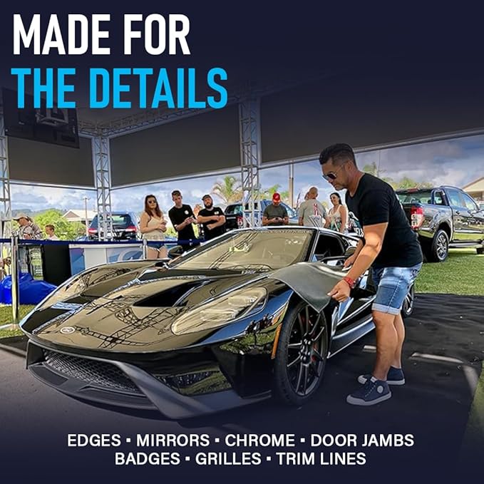 Rapid Dry Towels The Finisher Premium Microfiber Detailing & Utility Towel | 70 x 40cm | Channel Weave Lint-Free Cleaning Cloth | Scratch-Free Car Towel for Glass Chrome Interior & Home Cleaning