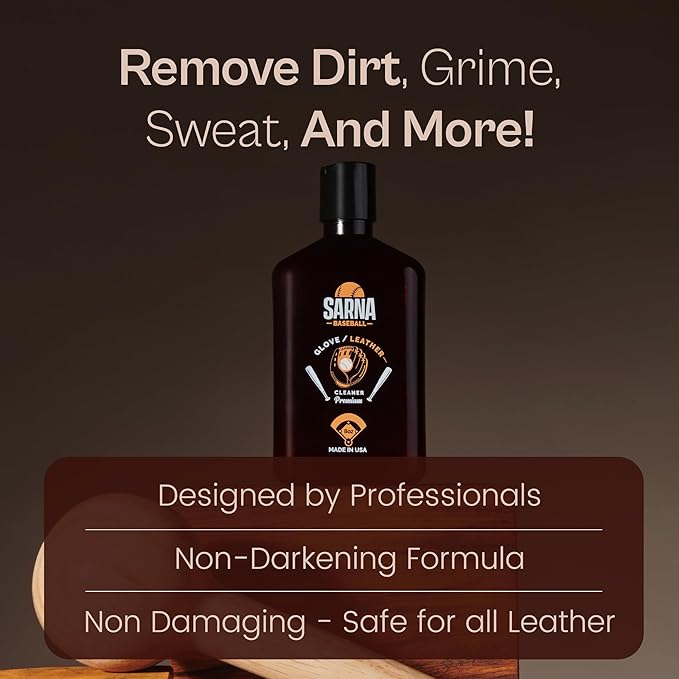 SARNA BASEBALL Glove & Leather Cleaner and Conditioner, 8 Oz