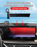 PZK Car Phone Mount for 2024-2026 BMW X5 BMW X6 /2023 2024 2025 2026 BMW X7 Accessories Custom 14.9-inch Screen Compatible with MagSafe Car Phone Holder with 360° Rotating Extension Rod