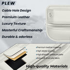 2-Pack Car Seat Gap Filler Organizer - Upgraded Anti-Slip Strap Design - Premium Leather Side Console Pocket - Prevent Phone Falling - Universal Fit Car Essentials for SUV, Truck & Sedan,Beige