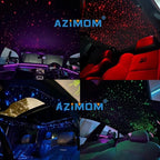AZIMOM 16W Twinkle & Sound Activate 150pcs*0.03in*6.5ft Fiber Optic Starlight Headliner Kits for Car Home Star Ceiling Sky Decoration, APP& Remote Control Light Engine End Glow Fiber Strands