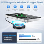 Samsung S25 Ultra Wireless Charger Fast Charging Pad Magnetic Charger for Samsung Galaxy S26 S25 Plus/S24 Ultra/S23/S22/S21/S20/S10,2Pack 15W Wireless Fast Charger Stand for iPhone 16 Pro Max/15/14/13