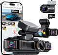 N300Pro 4K 4 Channel Dash Cam Front and Rear, STARVIS 2 Sensor, 3" Touch Screen, 5.8GHz WiFi GPS, 360° Car Dash Camera, AI Driver Monitor System, Free 64GB Card, WDR Night Vision HDR, 24H Parking Mode