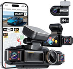 N300Pro 4K 4 Channel Dash Cam Front and Rear, STARVIS 2 Sensor, 3" Touch Screen, 5.8GHz WiFi GPS, 360° Car Dash Camera, AI Driver Monitor System, Free 64GB Card, WDR Night Vision HDR, 24H Parking Mode