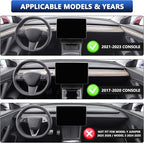 Hideable Under Screen Storage Organizer Compatible with Tesla Model Y 2024-2020(Not Juniper)/Model 3 2023-2017 Accessories Black (Not Model Y Juniper 2025-2026/Model 3 Highland 2024-2025)