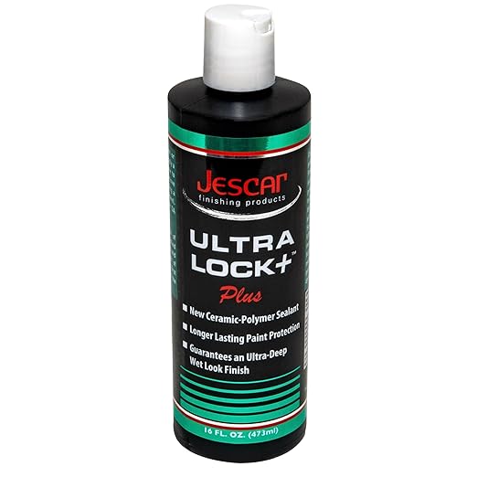 Jescar Ultra Lock + - 16oz | SiO2-Infused Advanced Polymer Sealant for Long-Lasting Paint Protection and High Gloss Finish – UV Protection, Easy Application, Safe for Cars, Boats, RVs, and Motorcycles