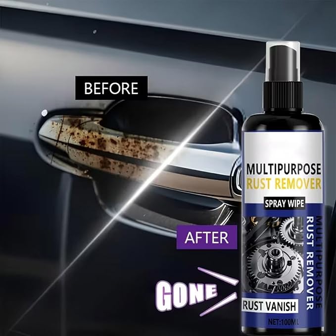 100ml Metal Rusts Remover Car Rust Stain Remover Inhibitor Irons Out Fallout & Stop Rust Removers Spray Coating polishing Lubricant for Screws Door Wheels Hinge Chains Bolts Paint