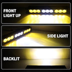 Willpower 17 inch LED Light Bar Single Row White Amber Dual Color 90W Off Road Light Bar Spot Flood Combo LED Work Light Truck UTV 4x4 Cars SUVs ATVs Boats Fog Driving Light with Wiring Harness kit