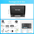 Leadfan Car Radio for Jeep Wrangler JK 2007-2018 Dodge Ram Compass Grand Cherokee, 10.1 inch Touchscreen Stereo for Jeep JK Wireless Carplay Android Auto SWC Backup Camera+Knobs Buttons, 4+64G