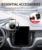 Qi2.2 25W Magnetic Car Mount Charger for 2026 Volvo XC60 Plug-in Hybrid / 2025 2026 Volvo XC90 Hybrid Accessories, for Cell Phone Holder 11.2 Inch Screen Fixed Clip with Cooling Fan