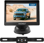Backup Camera for Truck 5 Inch 1080P Front Rear View Monitor kit Auto Color Image Night Vision, Plug & Play,IP69 Waterproof Grid Lines for Car/RV/Tractor/Semi-Trailers/Pickup H11