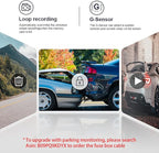 Fitcamx 4K Dash Cam Adapts for Volkswagen ID.4 2021-2025 & Audi Q4 e-tron Sportback 2022-2026, OEM Factory Look, 2160P UHD Video, WiFi & APP, Loop Recording, G-Sensor, Easy to Install, 64GB Card