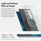 pitaka for S25 Ultra Case 6.9 Inch, Compatible with MagSafe, Slim & Light Samsung Galaxy S25 Ultra Case, 1500D Aramid Fiber Made [Tactile Woven - Moonrise]