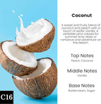 C Classy Hanging Car Air Freshener 2 Pack, Coconut Essential Oil Diffuser, Long-Lasting Fragrance, Cute Glass Bottle Car Accessories for Women & Men, Made in USA