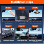 Podofo 360° Dash Cam Front and Rear Inside,4 Channel 3" IPS Touchscreen Dash Cam Front and Rear Inside Left Right,4*1080P Dash Camera with 8 IR Night Vision,Loop Recording,G-Sensor,24 Hours Recording