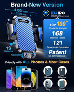 VANMASS Phone Holders for Your Car 2026 Ultimate Phone Mount Military-Grade Windshield Dashboard Vent【Newest Best Strongest】 Cell Phone Car Mount for iPhone 16 Pro Max 15 Samsung Android,Blue