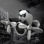 Pilot Car Air Freshener, Cute Duck Car Vent Clip Air Freshener Automotive Air Outlet Fan Diffuser, Automotive Interiors Vent Decoration (Panda)